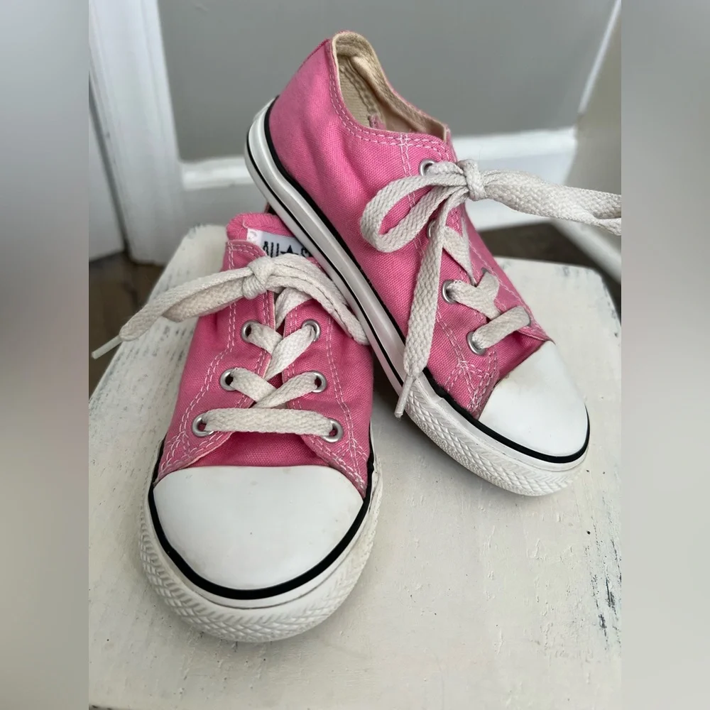 Converse Kids Pink Canvas Sneakers - Picture 6 of 6